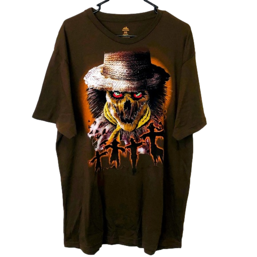 CELEBRATE HALLOWEEN Brown Scary Scarecrow T-Shirt